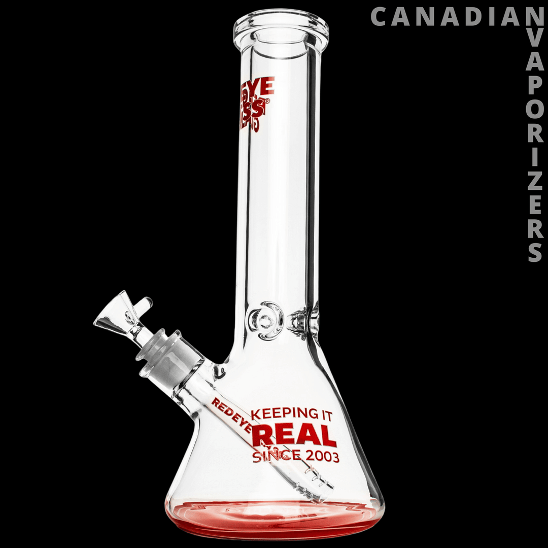 Red Eye Glass 12" 7mm Thick Modern Since 2003 Beaker Base Water Pipe - Canadian Vaporizers