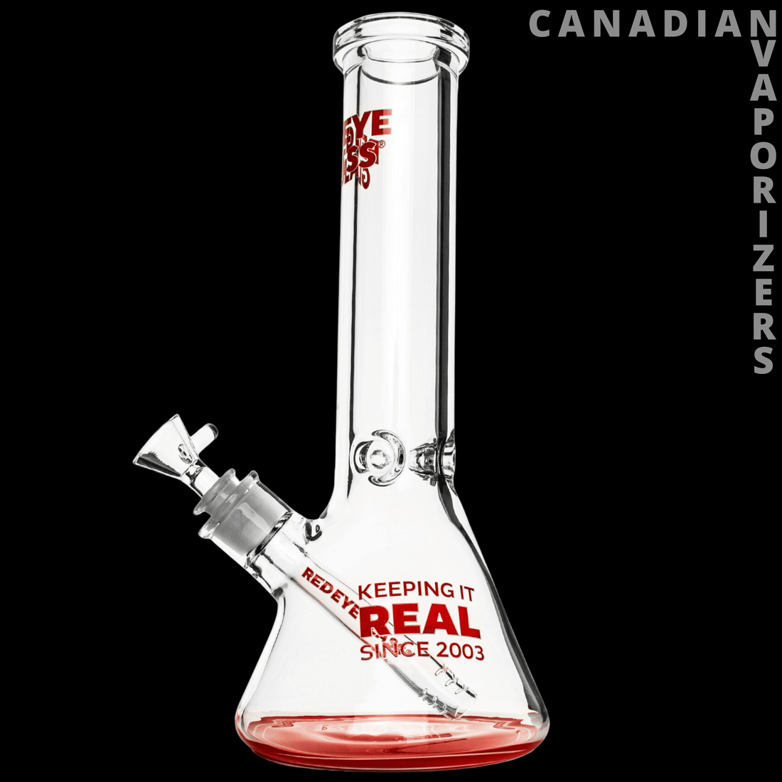 Red Eye Glass 12&quot; 7mm Thick Modern Since 2003 Beaker Base Water Pipe - Canadian Vaporizers
