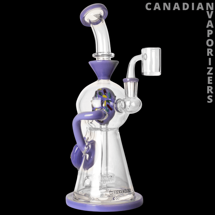 Red Eye Glass 12" Donut Concentrate Recycler - Canadian Vaporizers