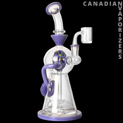 Red Eye Glass 12&quot; Donut Concentrate Recycler - Canadian Vaporizers