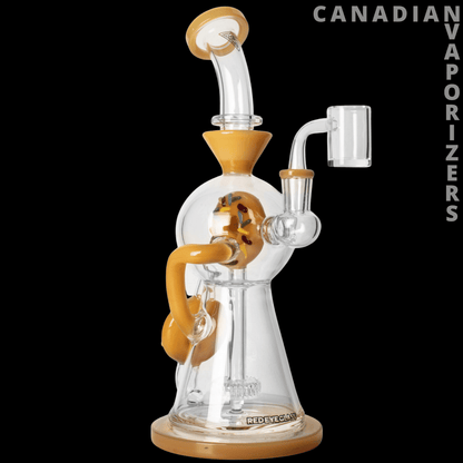 Red Eye Glass 12&quot; Donut Concentrate Recycler - Canadian Vaporizers