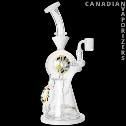 Red Eye Glass 12&quot; Donut Concentrate Recycler - Canadian Vaporizers