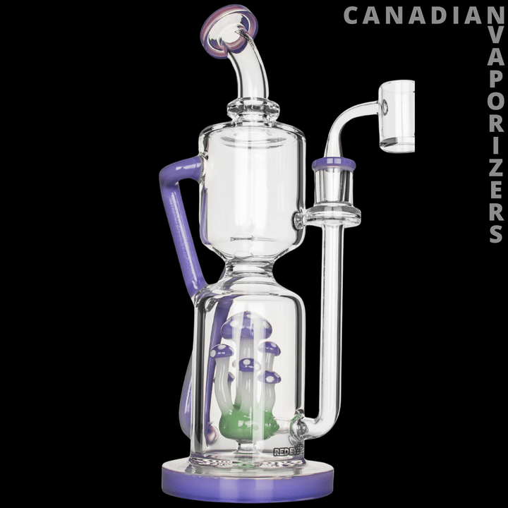 Red Eye Glass 12" Teacher Concentrate Recycler Rig - Canadian Vaporizers