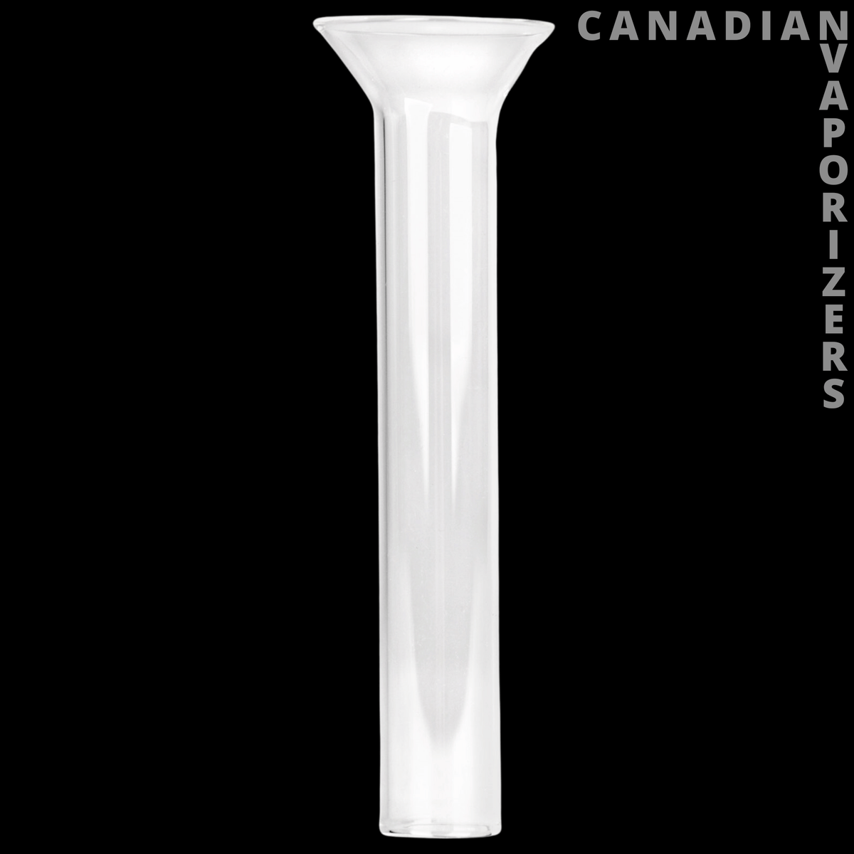 Red Eye Glass 12mm Female Downstem - Clear glass 12mm female downstem with a flared rim and smooth cylindrical body.