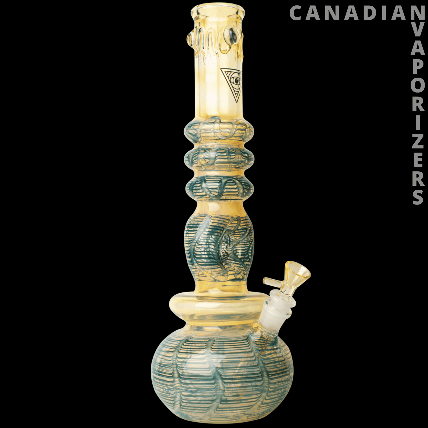 Red Eye Glass 14&quot; Tantra Donut Bubble Base Water Pipe (Limited Edition) - Canadian Vaporizers