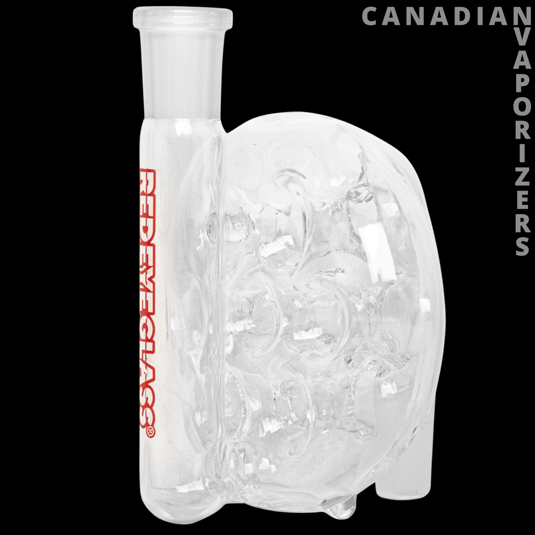 Red Eye Glass 14mm 90 Degree Clear Ash Catcher W/Swiss Perc - Canadian Vaporizers