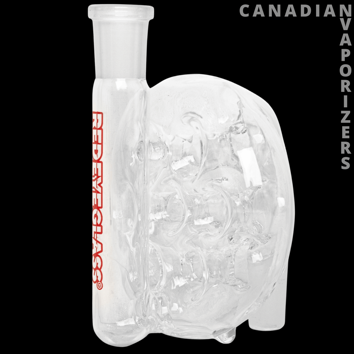 Red Eye Glass 14mm 90 Degree Clear Ash Catcher W/Swiss Perc - Canadian Vaporizers