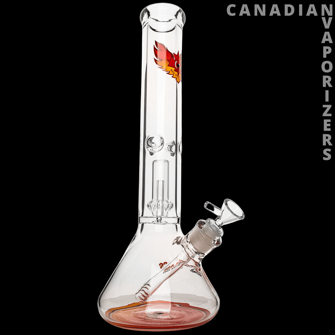 Red Eye Glass 15" 7mm Thick Classic Since 2003 Dual Chamber Beaker Base Water Pipe - Canadian Vaporizers