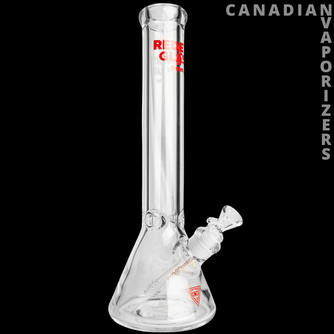 Red Eye Glass 15" 9mm Thick Beaker Base Water Pipe - Canadian Vaporizers