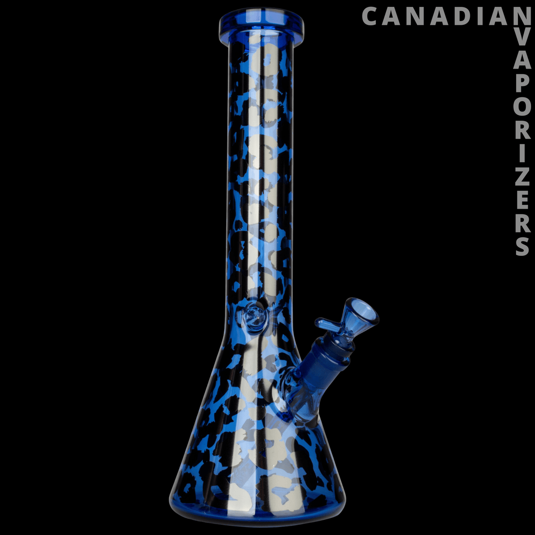 Red Eye Glass 15&quot; Leopard Print Beaker Base Water Pipe - Canadian Vaporizers