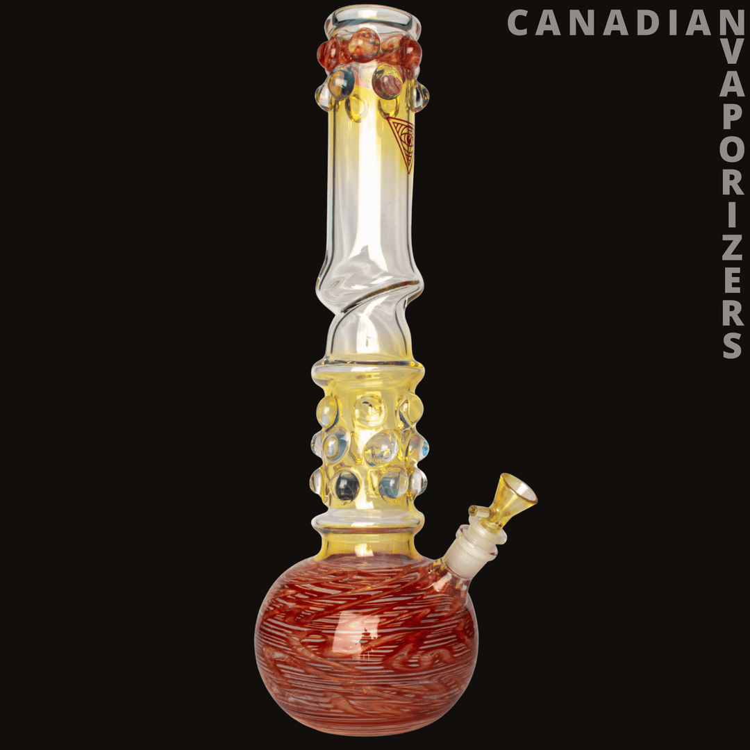 Red Eye Glass 16" Mega Marble Bubble Base Water Pipe (Limited Edition) - Canadian Vaporizers