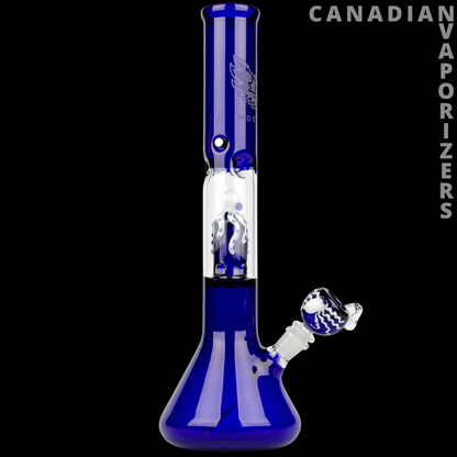 Red Eye Glass | 17&quot; Tall Glass-On-Glass Octopus Perc Beaker Tube W/Magnetic Lighter Holder and Octopus Pullout - Canadian Vaporizers