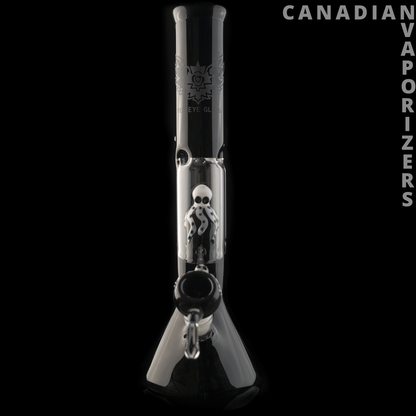 Red Eye Glass | 17&quot; Tall Glass-On-Glass Octopus Perc Beaker Tube W/Magnetic Lighter Holder and Octopus Pullout - Canadian Vaporizers