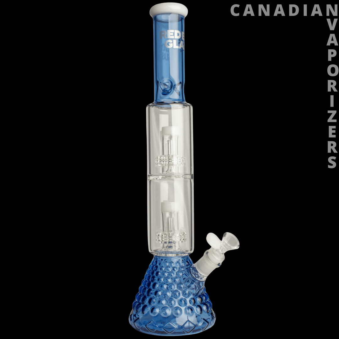 Red Eye Glass | 18" Heracles Beaker Base Water Pipe - Canadian Vaporizers