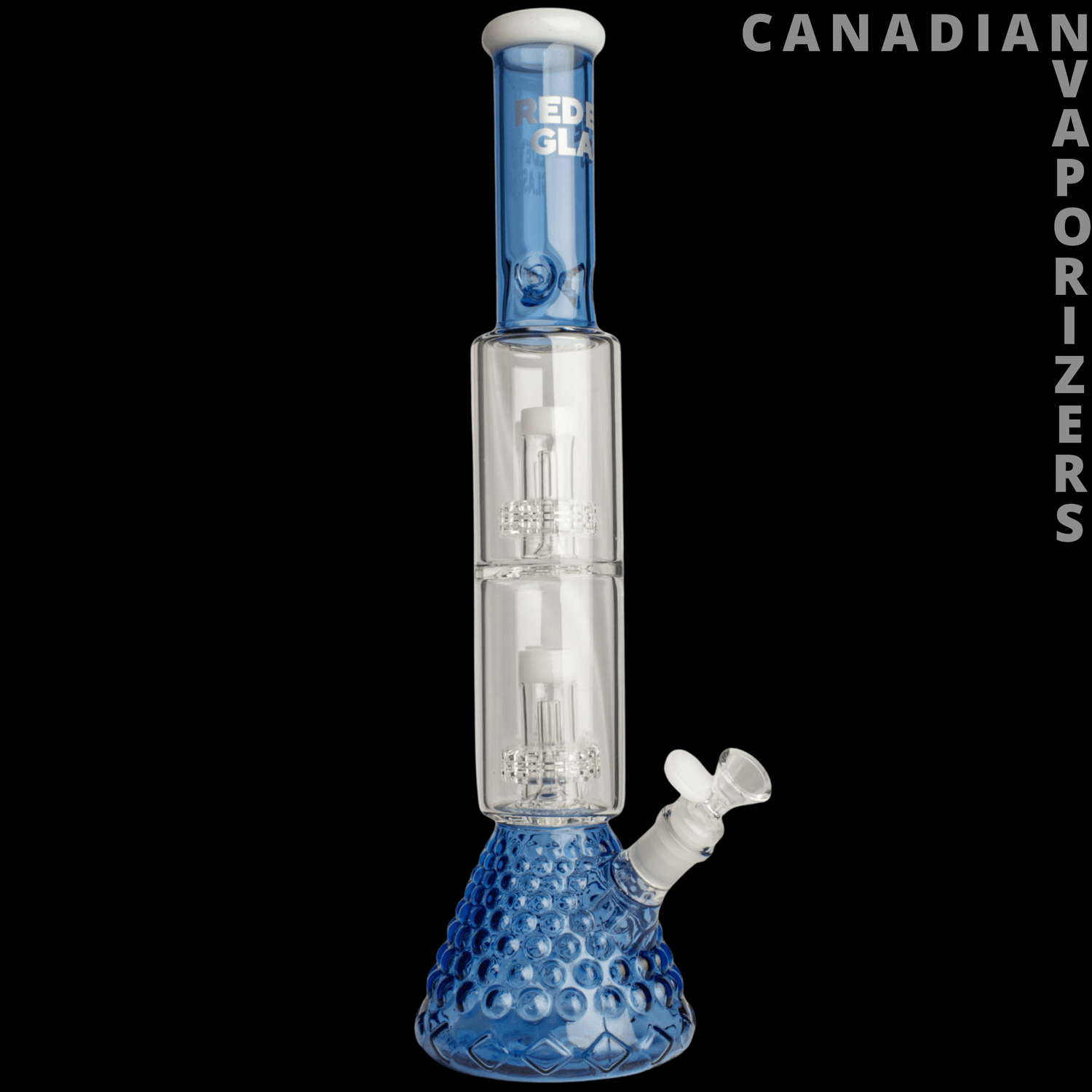 Red Eye Glass | 18&quot; Heracles Beaker Base Water Pipe - Canadian Vaporizers