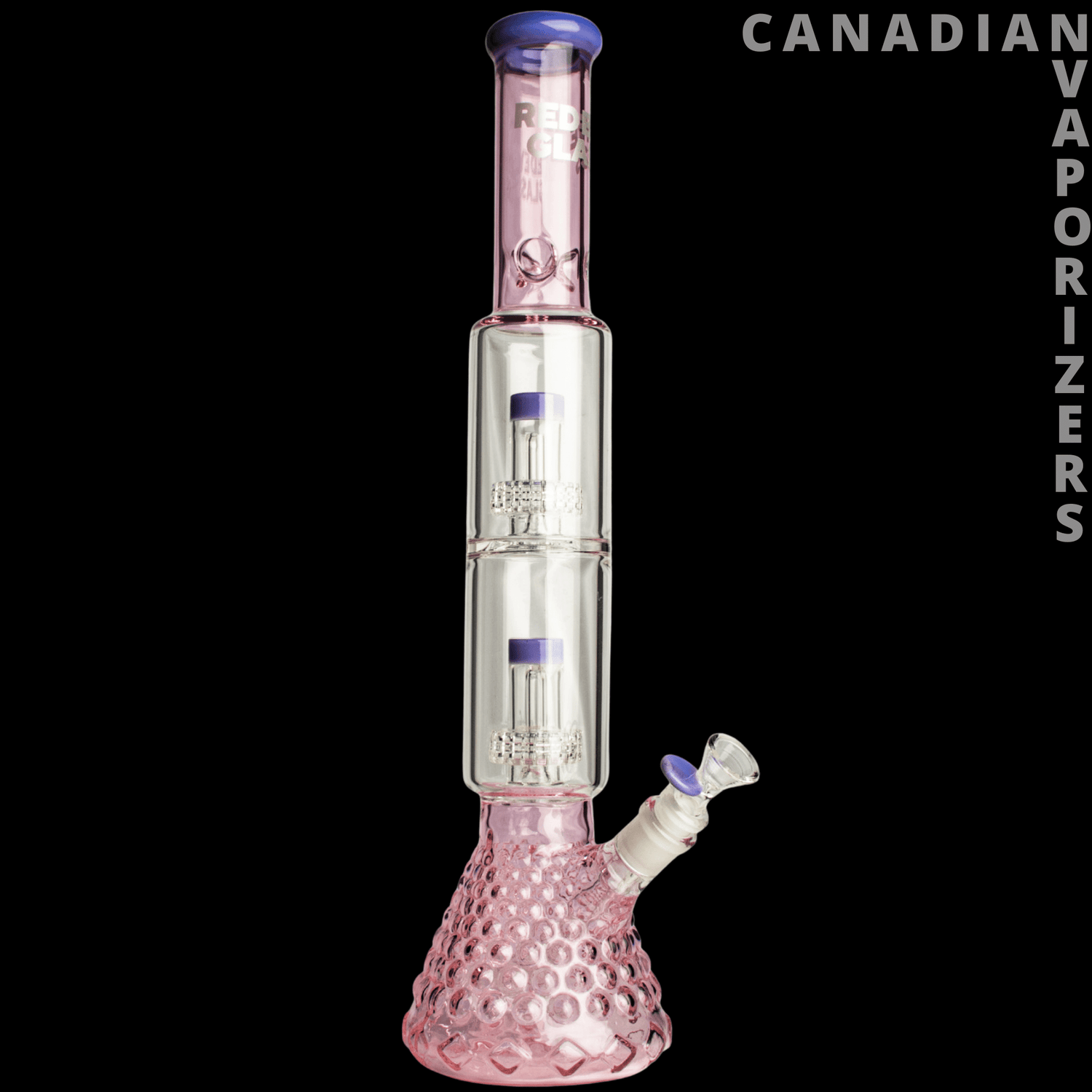 Red Eye Glass | 18&quot; Heracles Beaker Base Water Pipe - Canadian Vaporizers
