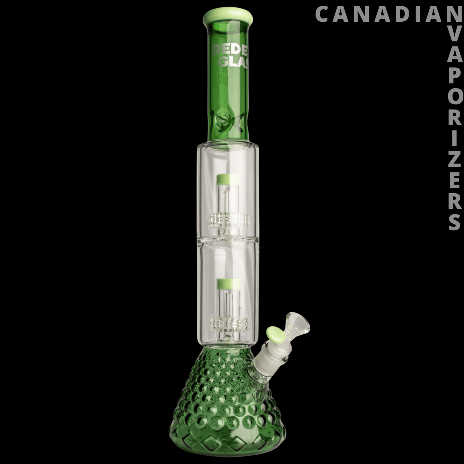 Red Eye Glass | 18&quot; Heracles Beaker Base Water Pipe - Canadian Vaporizers
