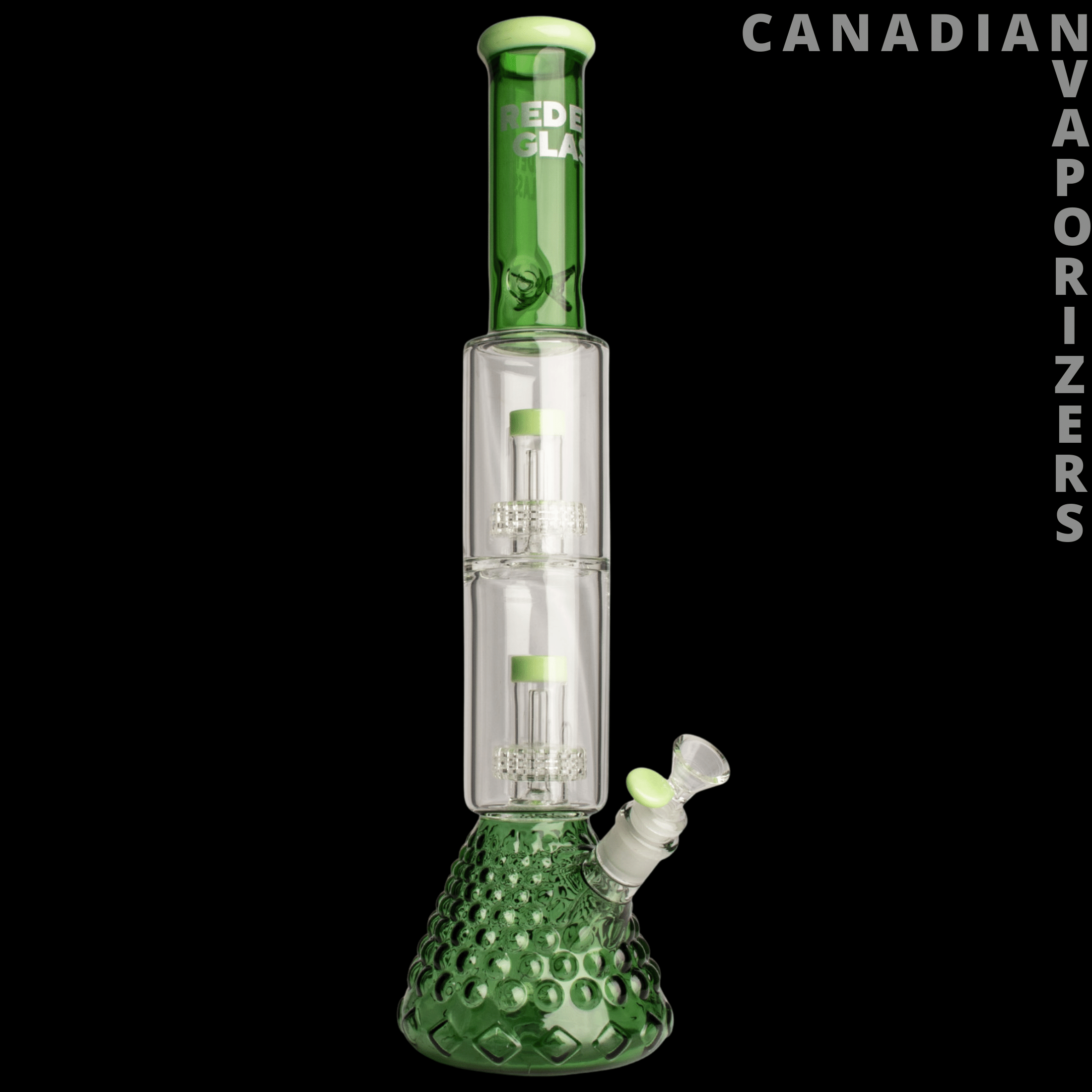 Red Eye Glass | 18&quot; Heracles Beaker Base Water Pipe - Canadian Vaporizers