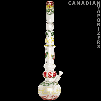 Red Eye Glass 23&quot; 7mm Thick Train Wreck Bubble Base Water Pipe - Canadian Vaporizers