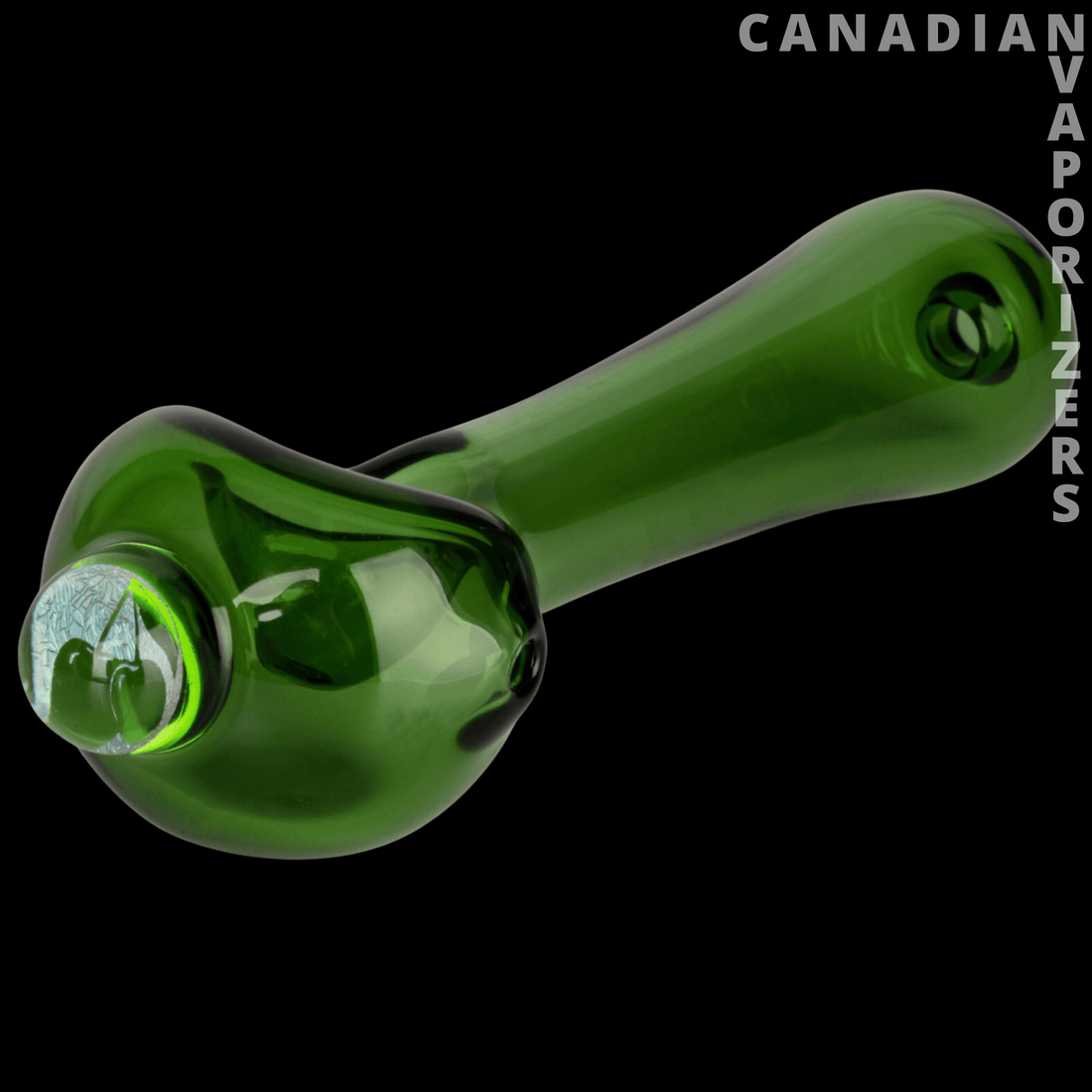Red Eye Glass 4.5&quot; Spoon Hand Pipe W/Dichroic Image Marble (Assorted) - Canadian Vaporizers