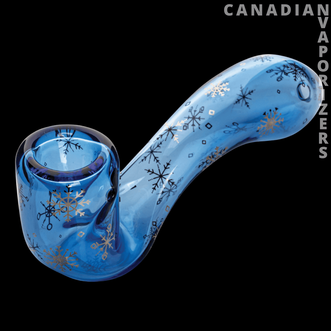Red Eye Glass 4.5" Winter Wonderland Sherlock Hand Pipe - Canadian Vaporizers