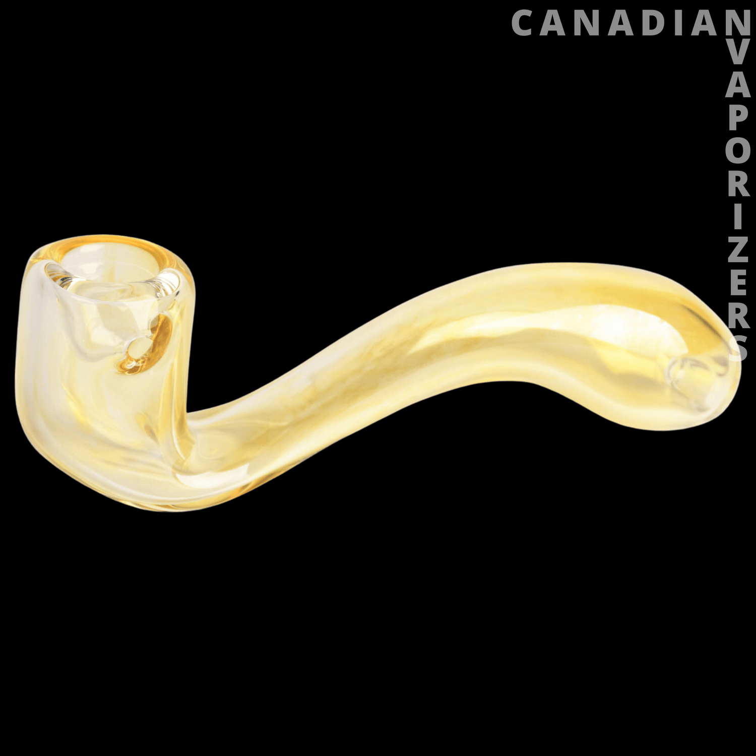 Red Eye Glass 5.5&quot; Sherlock Hand Pipe With Logo - Canadian Vaporizers