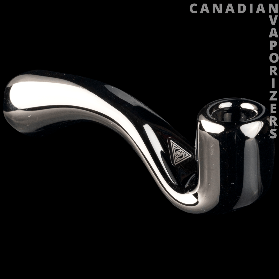 Red Eye Glass 5.5" Sherlock Hand Pipe With Logo - Canadian Vaporizers