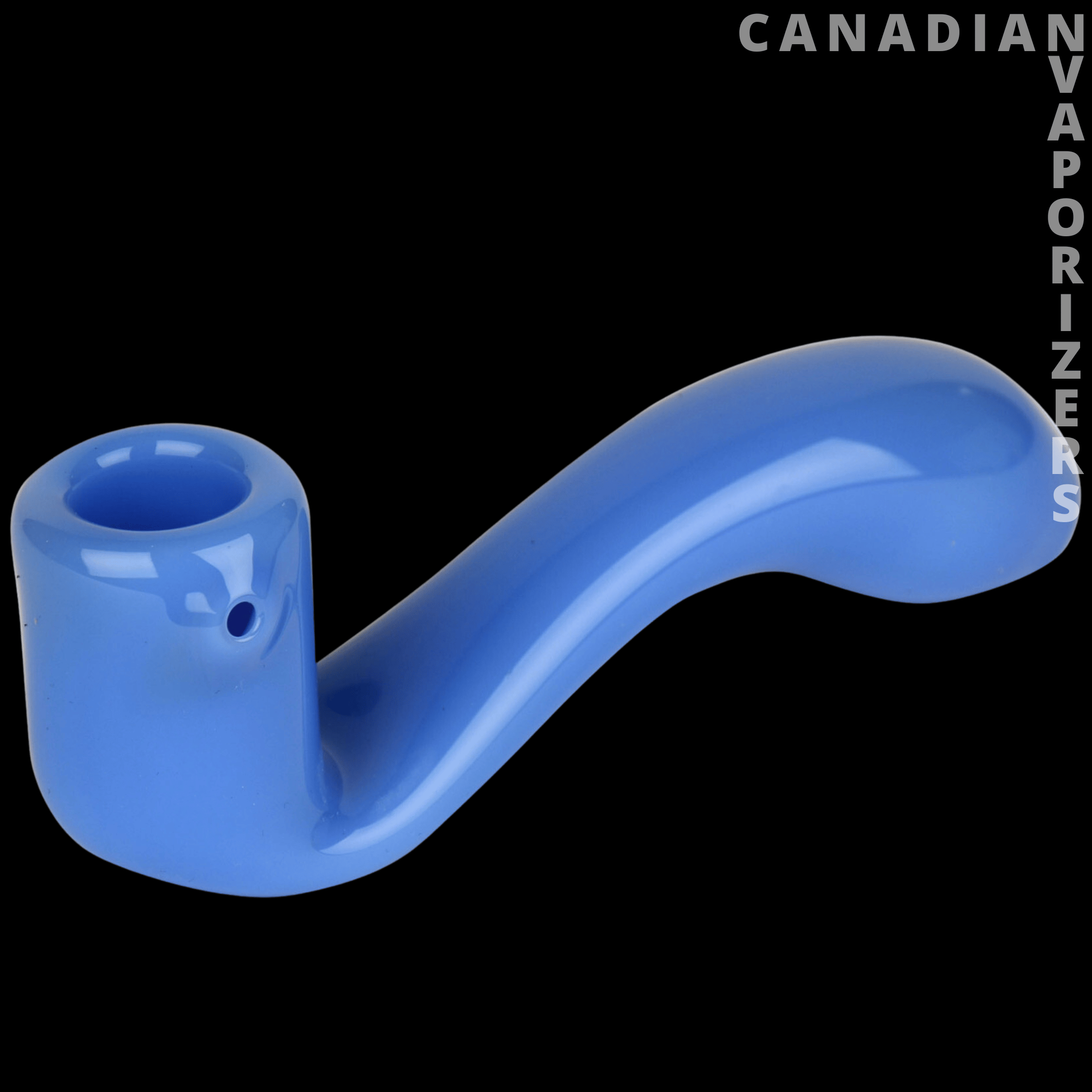 Red Eye Glass 5.5&quot; Sherlock Hand Pipe With Logo - Canadian Vaporizers