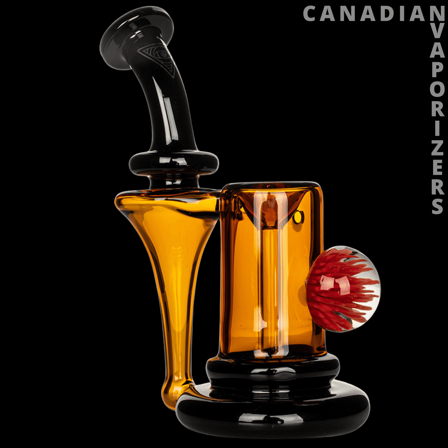Red Eye Glass 6&quot; Thorp Sherlock Recycler Bubbler - Canadian Vaporizers