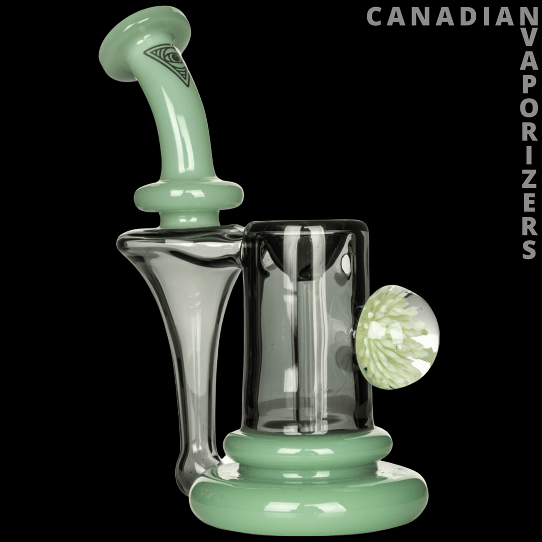 Red Eye Glass 6" Thorp Sherlock Recycler Bubbler - Canadian Vaporizers