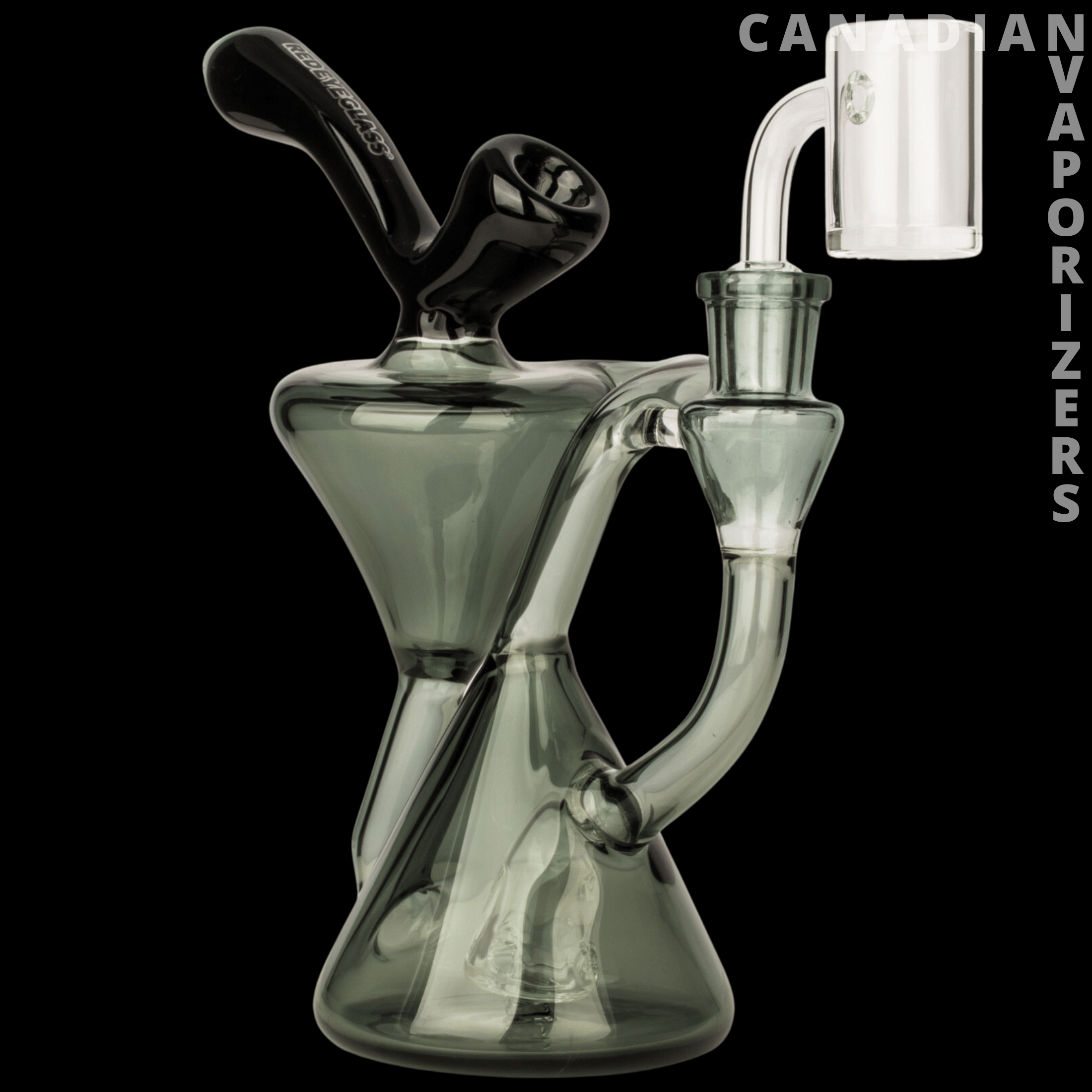 Red Eye Glass 8" Varial Concentrate Recycler - Canadian Vaporizers