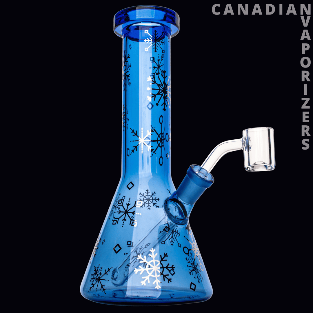 Red Eye Glass 8.5" Sapphire Blue Winter Wonderland Concentrate Rig - Canadian Vaporizers