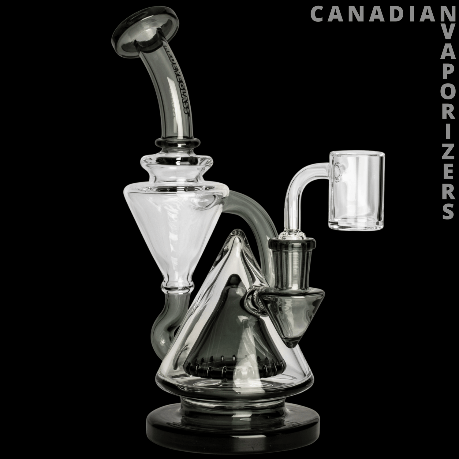 Red Eye Glass 8.5" Three-Step Concentrate Recycler - Canadian Vaporizers