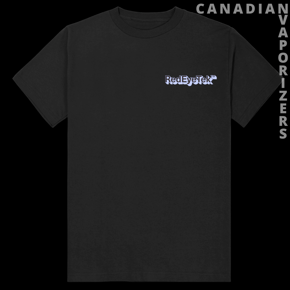 Red Eye Glass "High Was There" T-Shirt - Black crewneck T-shirt with a small white-and-red “Red Eye Glass” logo on the chest.
