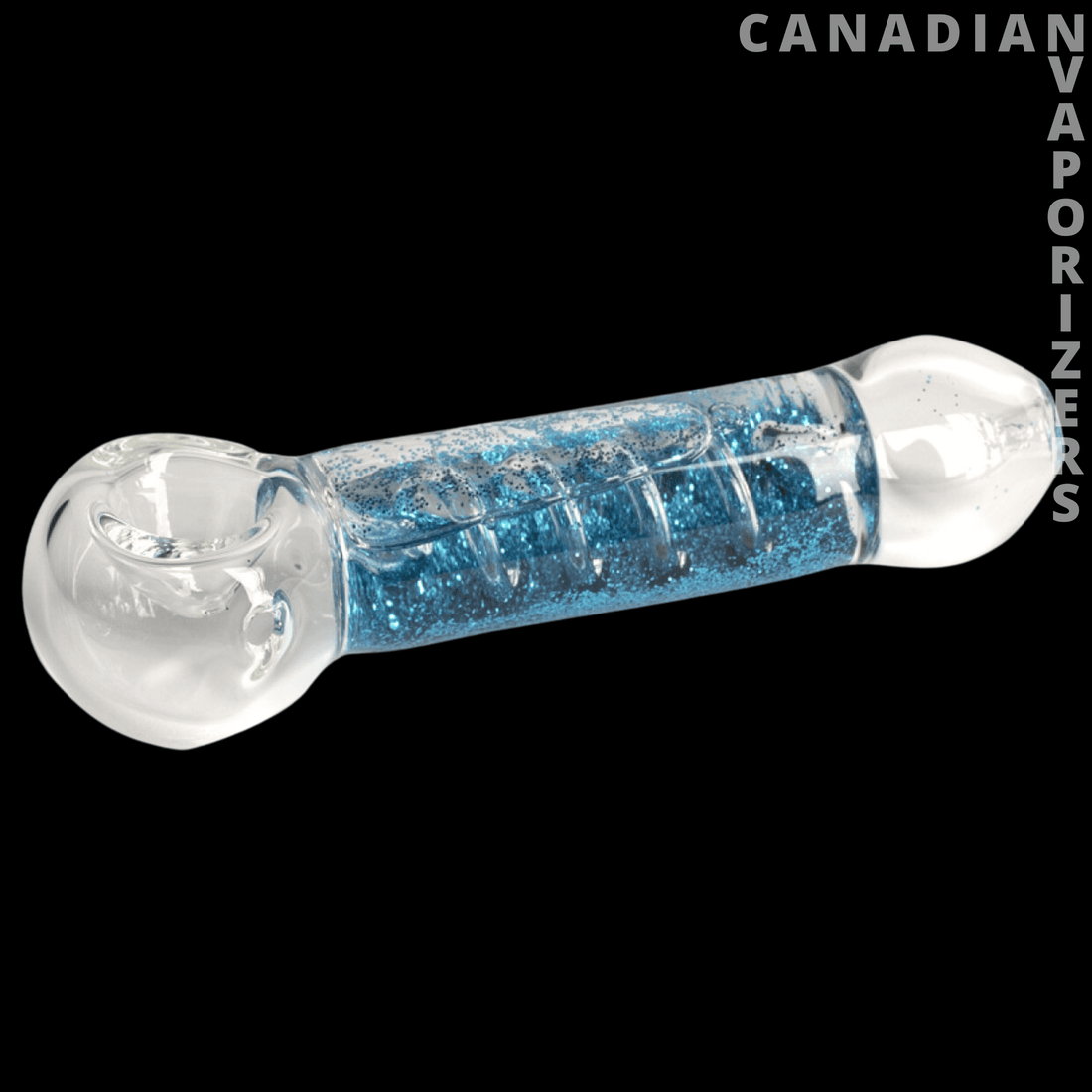 Red Eye Glass Sparkle Chiller Coil Hand Pipe - Canadian Vaporizers