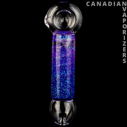 Red Eye Glass Sparkle Chiller Coil Hand Pipe - Canadian Vaporizers