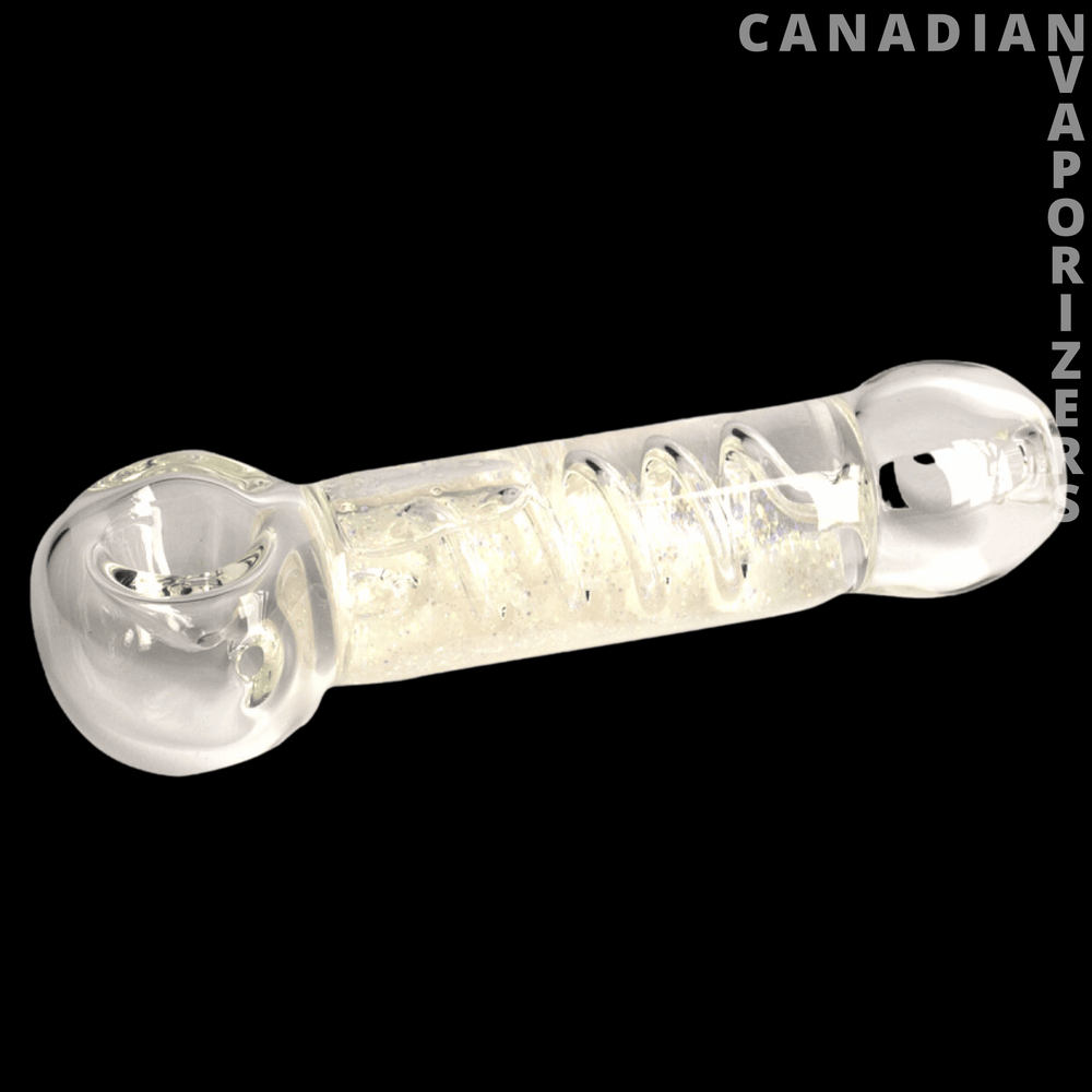 Red Eye Glass Sparkle Chiller Coil Hand Pipe - Canadian Vaporizers