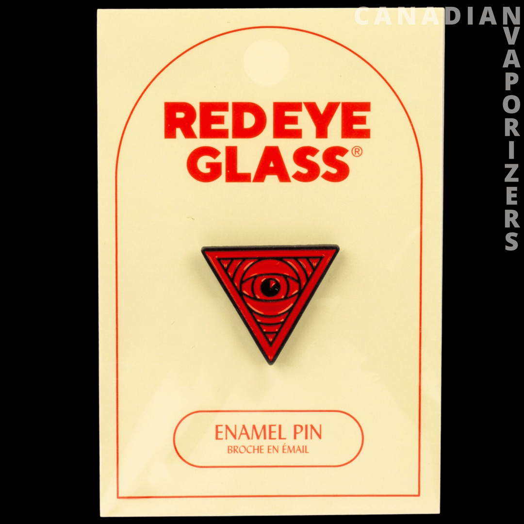 Red Eye Glass Triangle Pin - Canadian Vaporizers