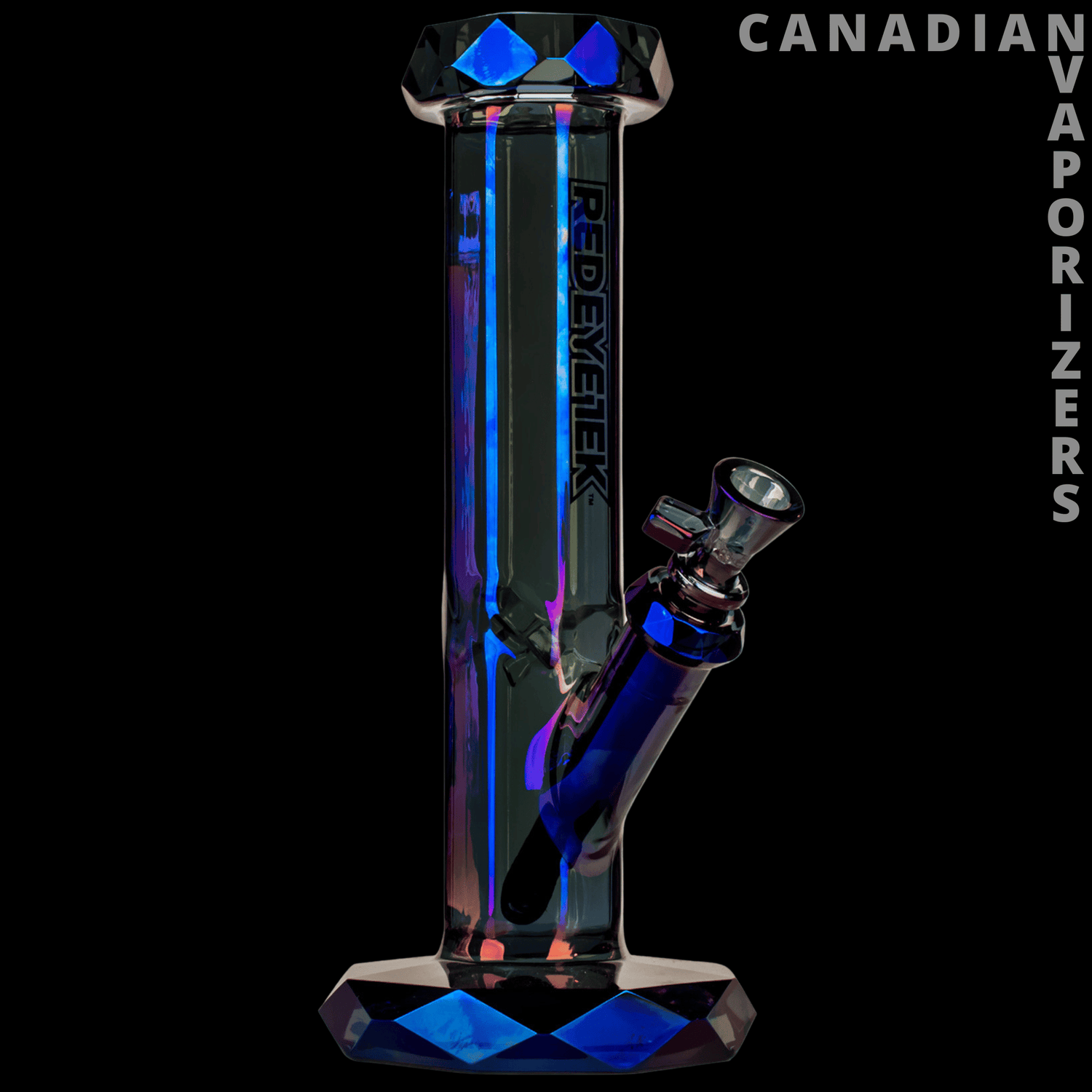 Red Eye Tek 12&quot; Metallic Terminator Finish Draco Straight Base Water Pipe - Canadian Vaporizers