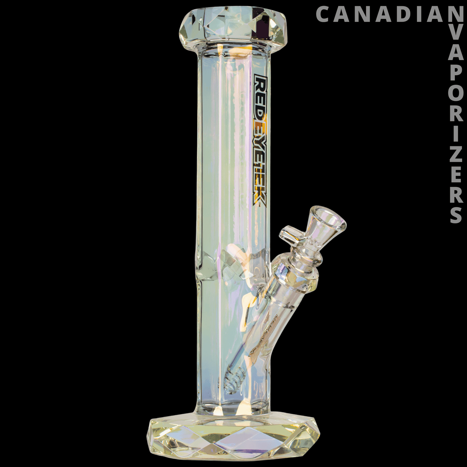 Red Eye Tek 12&quot; Metallic Terminator Finish Draco Straight Base Water Pipe - Canadian Vaporizers