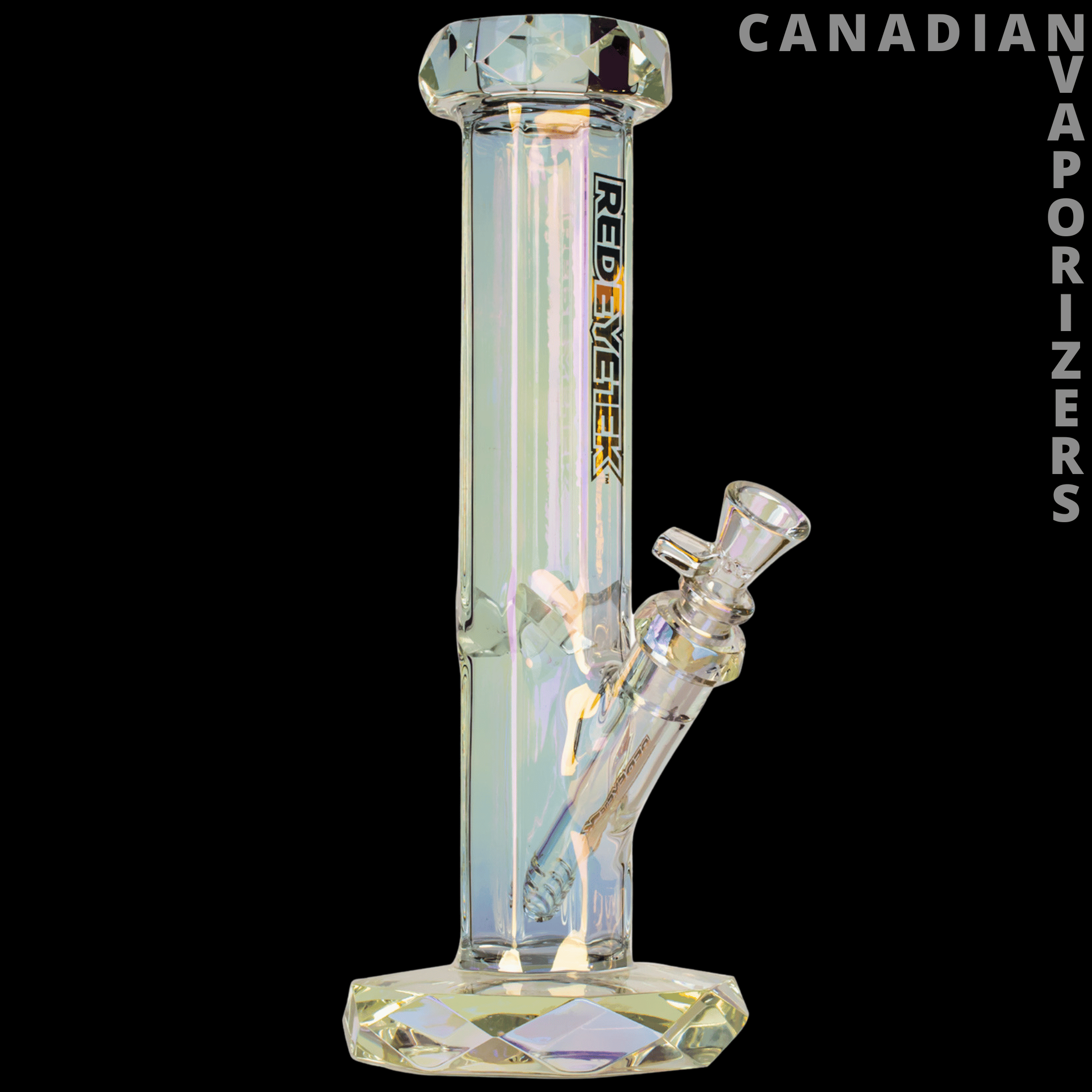 Red Eye Tek 12&quot; Metallic Terminator Finish Draco Straight Base Water Pipe - Canadian Vaporizers