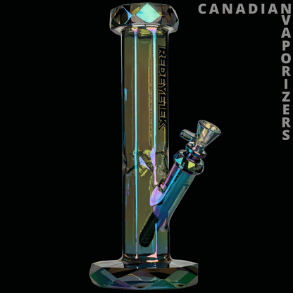 Red Eye Tek 12&quot; Metallic Terminator Finish Draco Straight Base Water Pipe - Canadian Vaporizers