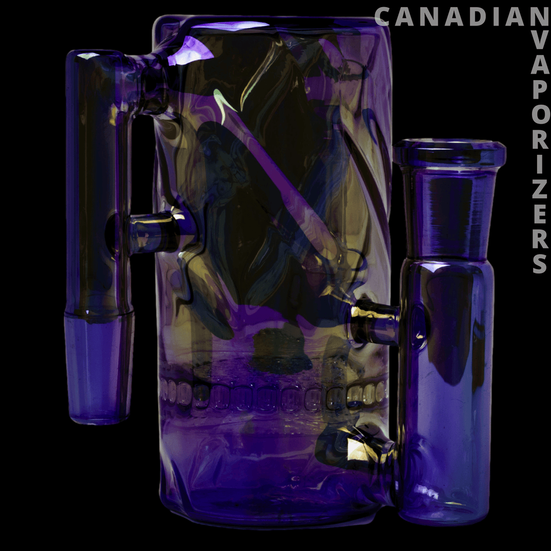 Red Eye Tek 14mm Metallic Terminator Finish Twist Tube Ash Catcher (90 Degree) - Canadian Vaporizers