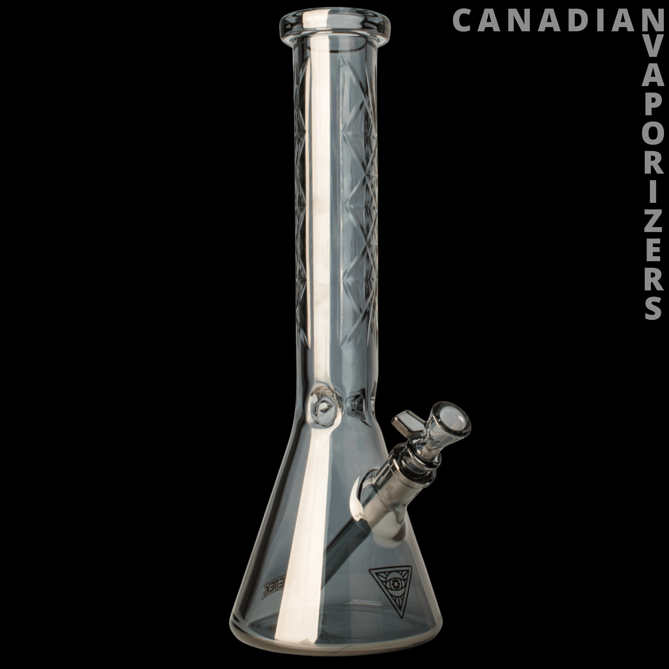 Red Eye Tek | 15" 7mm Thick Metallic Terminator Finish Traditions Series Beaker Tube W/Multi-Pointed Hobstar Details - Canadian Vaporizers