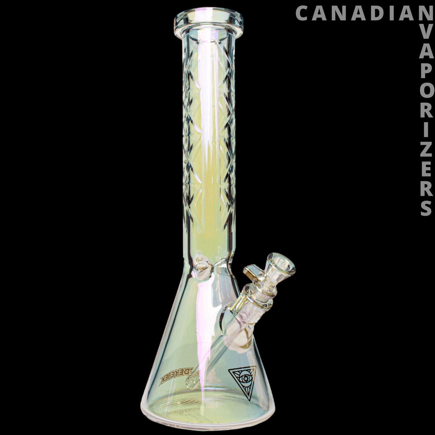 Red Eye Tek | 15" 7mm Thick Metallic Terminator Finish Traditions Series Beaker Tube W/Multi-Pointed Hobstar Details - Canadian Vaporizers