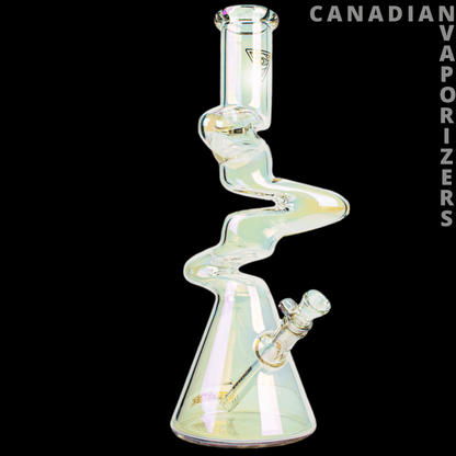 Red Eye Tek | 16&quot; Metallic Terminator Finish 3-Arm Zag Beaker Tube - Canadian Vaporizers