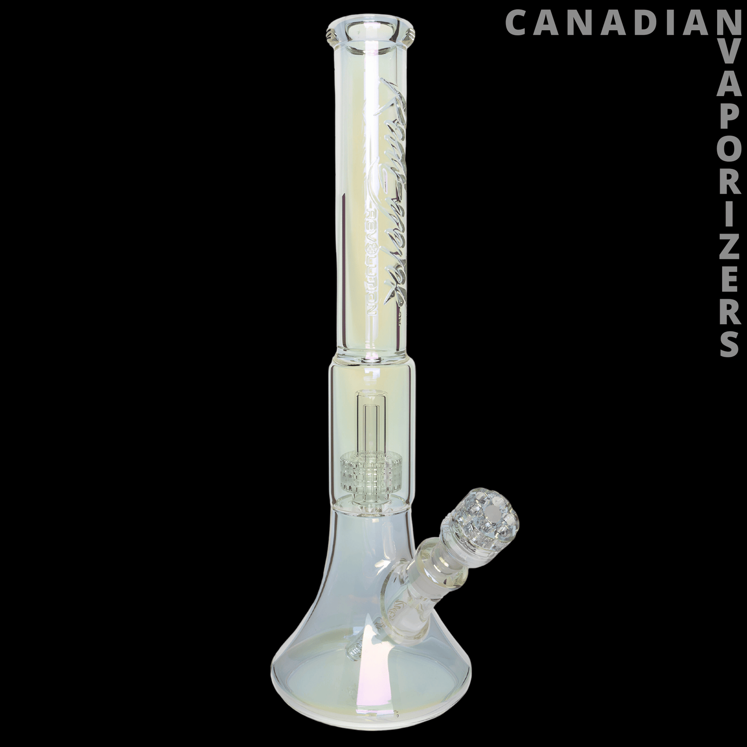 Red Eye Tek 19&quot; 7mm Thick Metallic Terminator Finish Revolution Dual Chamber Bell Base Water Pipe - Canadian Vaporizers