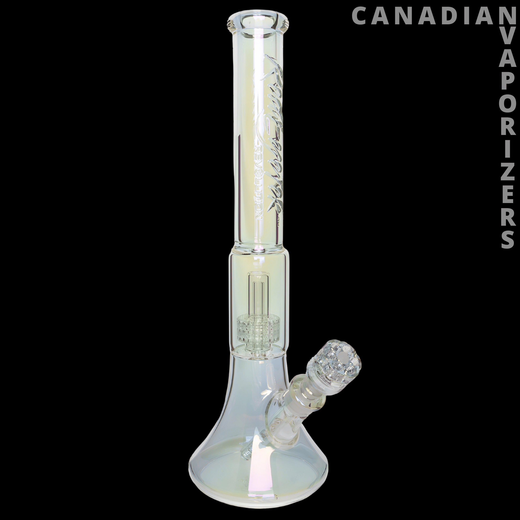 Red Eye Tek 19&quot; 7mm Thick Metallic Terminator Finish Revolution Dual Chamber Bell Base Water Pipe - Canadian Vaporizers