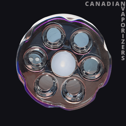 Red Eye Tek 19&quot; 7mm Thick Metallic Terminator Finish Revolution Dual Chamber Bell Base Water Pipe - Canadian Vaporizers