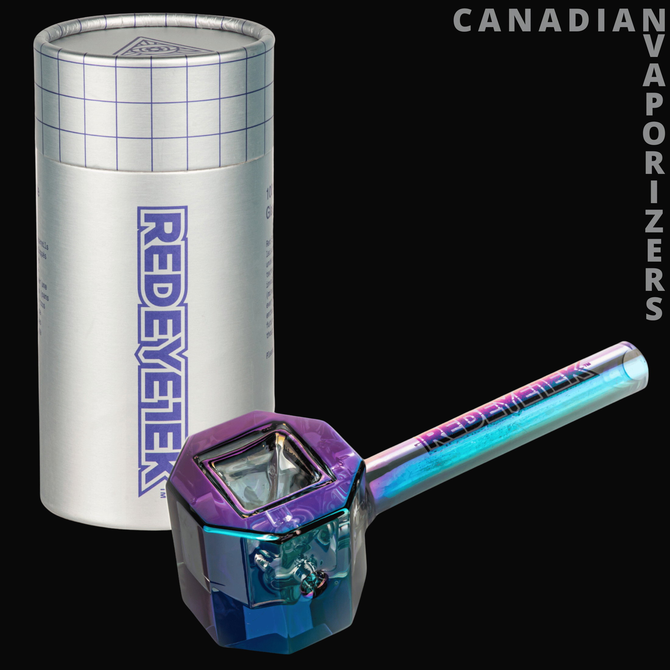 Red Eye Tek 4.5&quot; Metallic Terminator Finish Infinity Bowl Octagon Hand Pipe - Canadian Vaporizers
